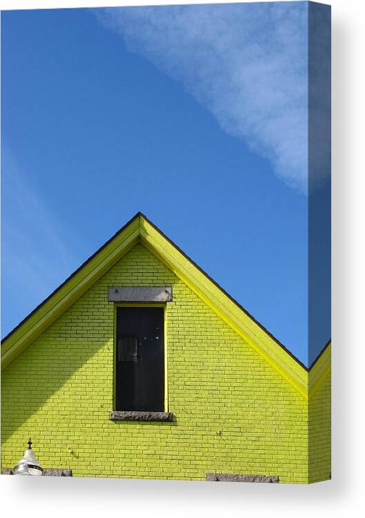 Vertical Canvas Print featuring the photograph Yellow Peak by Bill Tomsa
