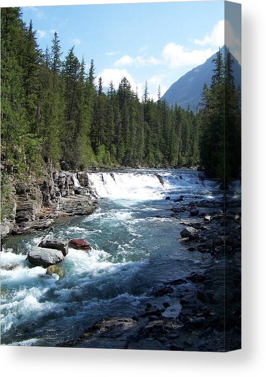 Water Canvas Print featuring the photograph Yellowstone River by Constance Drescher