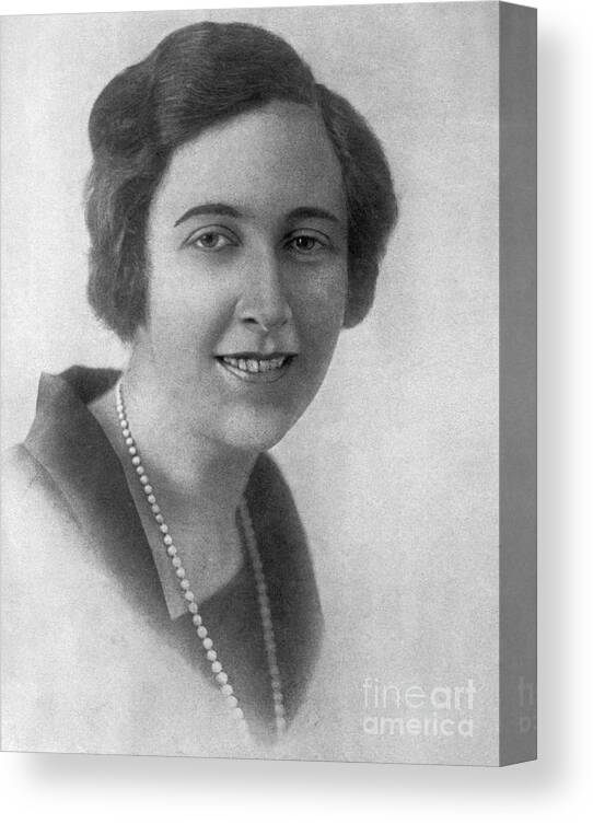 Mid Adult Women Canvas Print featuring the photograph Agatha Christie #1 by Bettmann