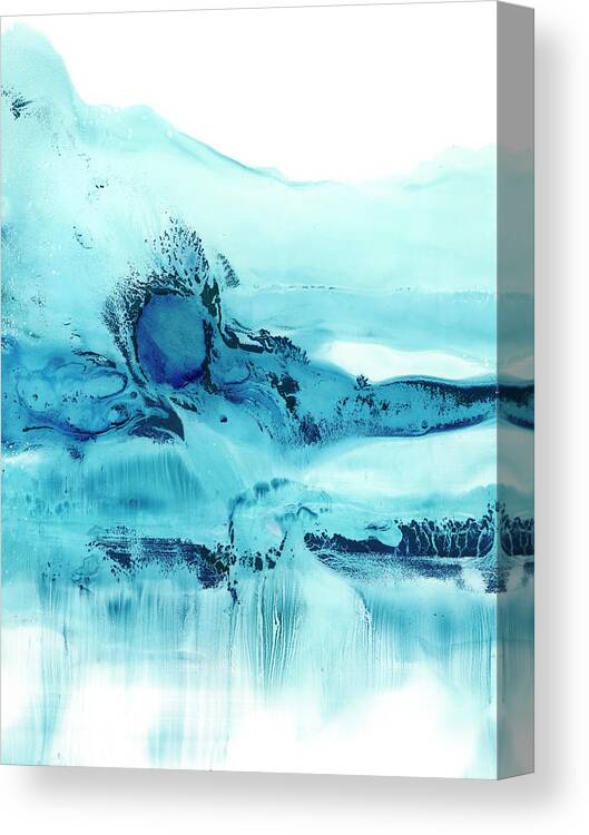 Abstract Canvas Print featuring the painting Blue Currents II #1 by Ethan Harper