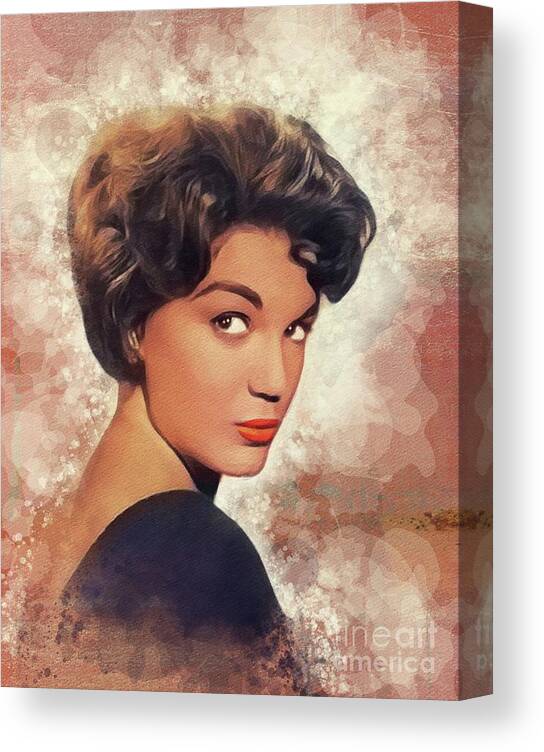 Connie Canvas Print featuring the painting Connie Francis, Music Legend #1 by Esoterica Art Agency