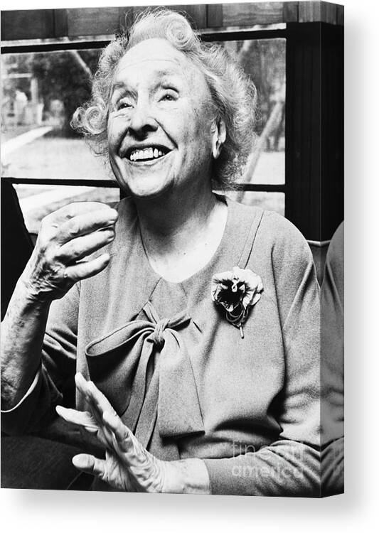 People Canvas Print featuring the photograph Helen Keller #1 by Bettmann