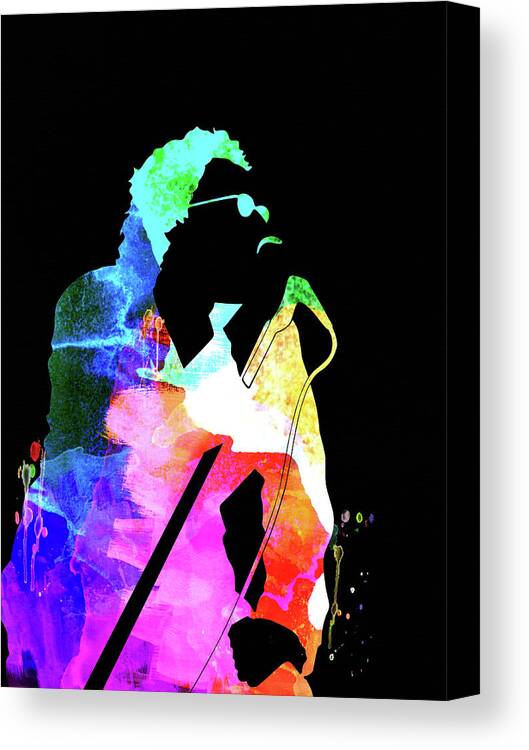 Inxs Canvas Print featuring the mixed media INXS Watercolor #1 by Naxart Studio