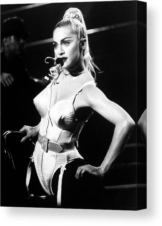 1990-1999 Canvas Print featuring the photograph Madonna;Jean Paul Gaultier #1 by Dmi