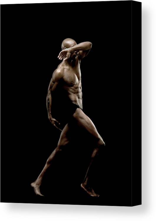People Canvas Print featuring the photograph Man On Background #1 by David Sacks