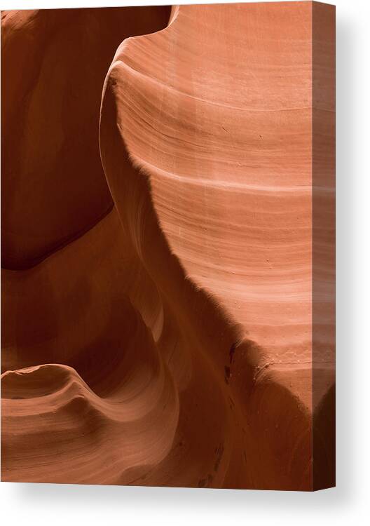 Antelope Canyon Canvas Print featuring the photograph Patterns In The Smooth Sandstone #1 by Keith Levit / Design Pics
