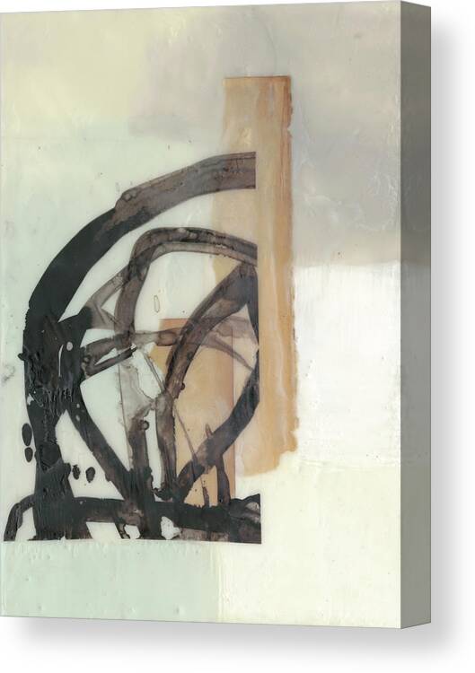 Abstract Canvas Print featuring the painting Spiral Slice II #1 by Jennifer Goldberger