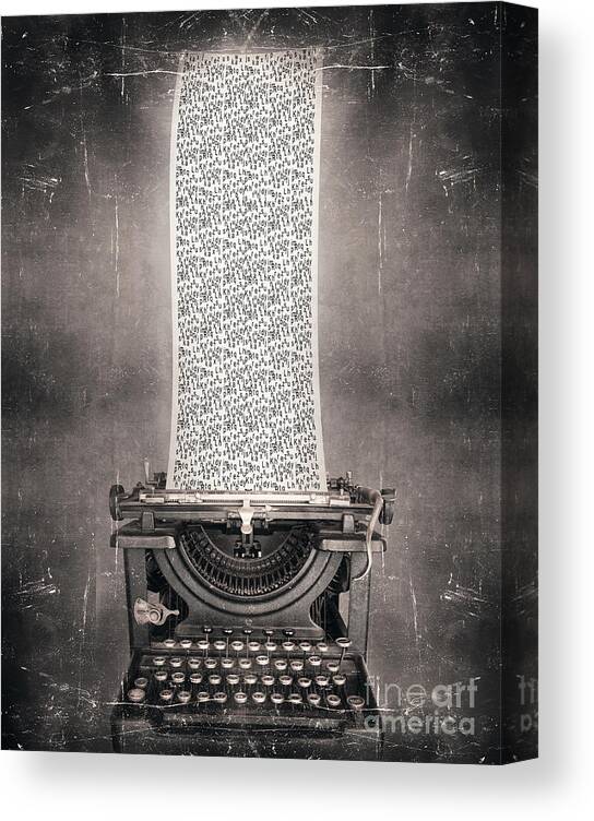 Idea Canvas Print featuring the photograph Surreal Imagine In Black And White by Valentina Photos