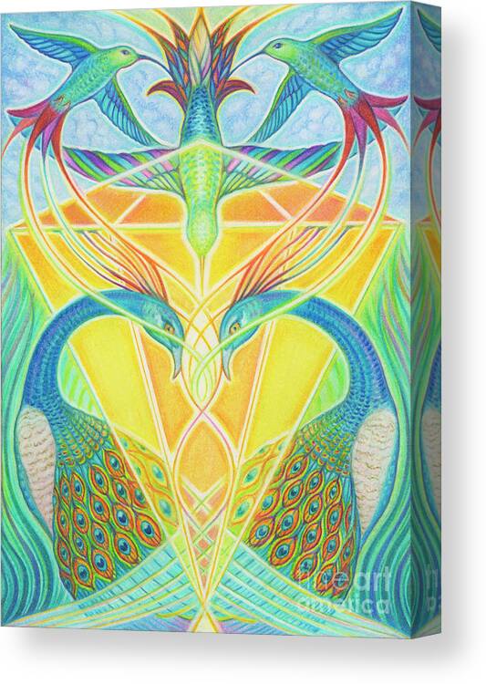 Spiritual Canvas Print featuring the drawing The Awakening #2 by Debra Hitchcock