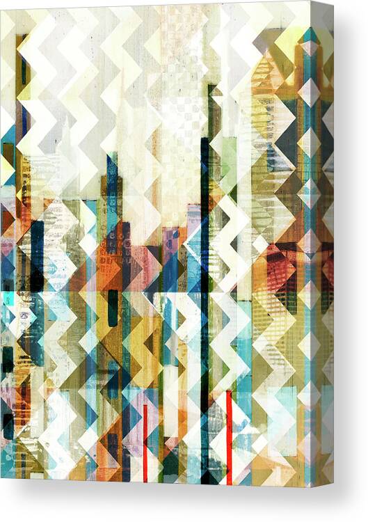 Abstract Canvas Print featuring the painting Urban Chevron I #1 by Vision Studio