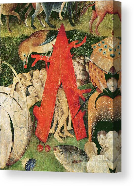 Allegory Canvas Print featuring the painting The Garden Of Earthly Delights, 1490-1500 by Hieronymus Bosch