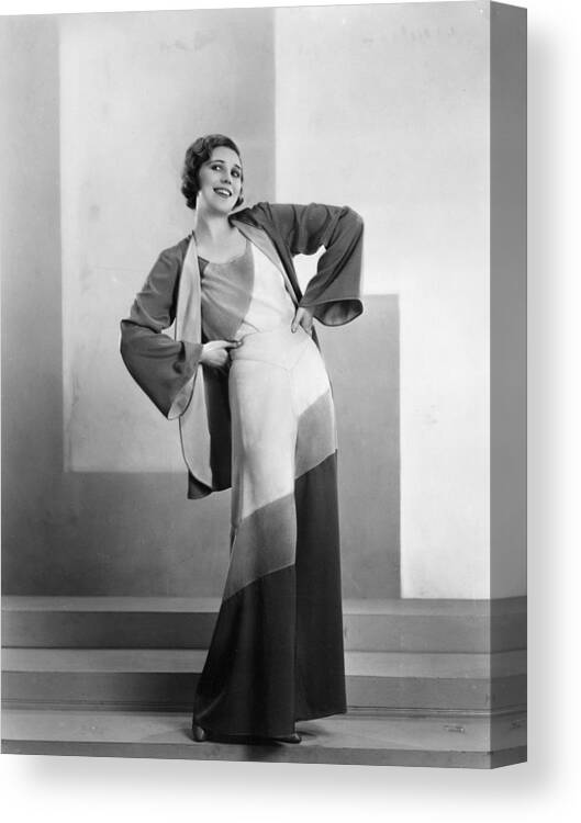 Fashion Model Canvas Print featuring the photograph 1920s Style by Sasha