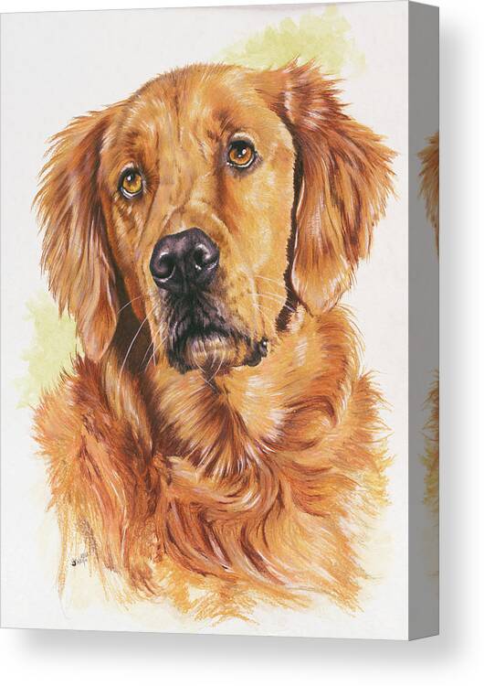 Dogs Canvas Print featuring the painting Golden Retriever #2 by Barbara Keith