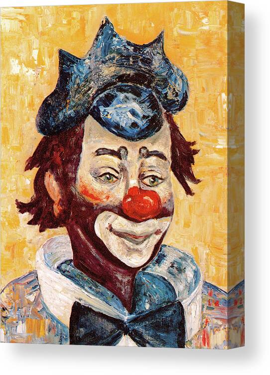 Accessories Canvas Print featuring the drawing Hobo Clown #2 by CSA Images