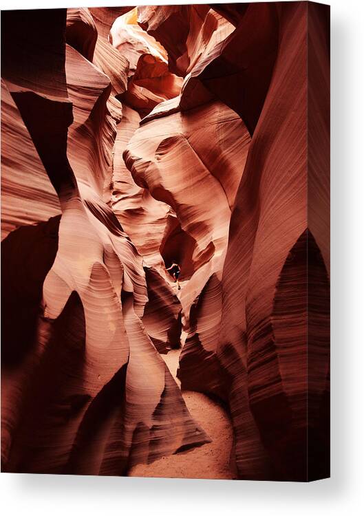  Canvas Print featuring the photograph Lower Antelope Canyon #2 by Shin Woo Ryu