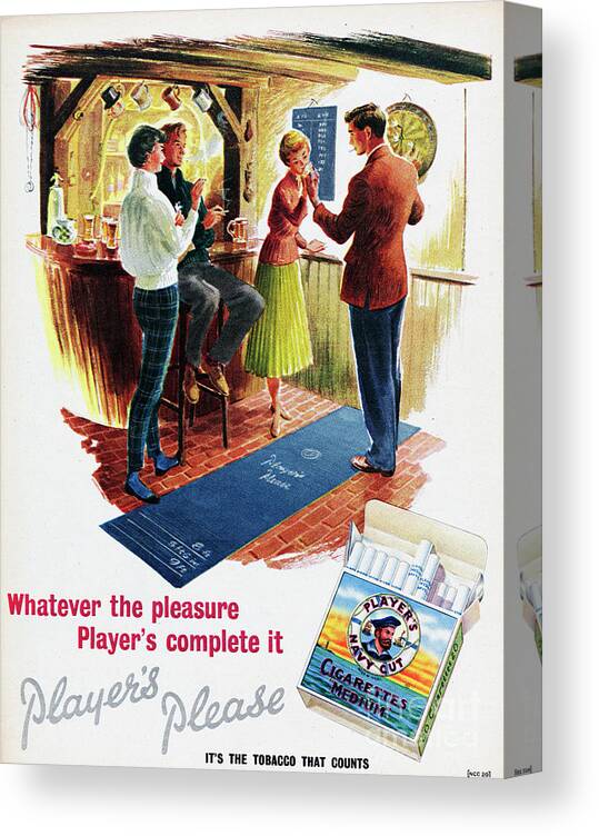 Smoking Canvas Print featuring the photograph Players Please #2 by Picture Post