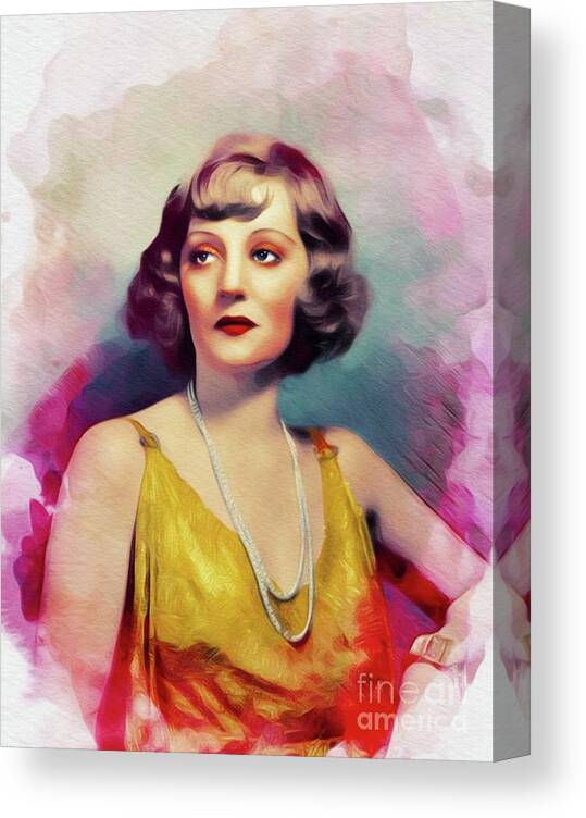 Tallulah Canvas Print featuring the painting Tallulah Bankhead, Vintage Actress #2 by Esoterica Art Agency