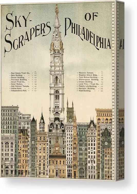 Vintage Poster Canvas Print featuring the painting Vintage poster - Philadelphia #2 by Vintage Images