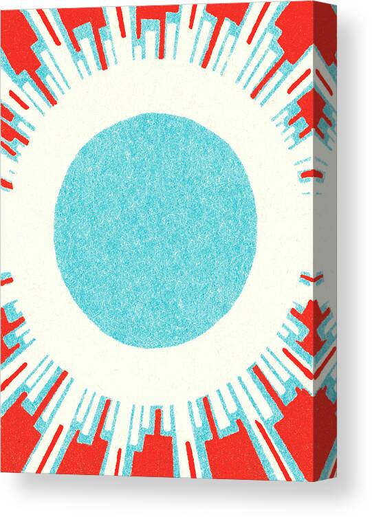 4th Of July Canvas Print featuring the drawing Sun #44 by CSA Images