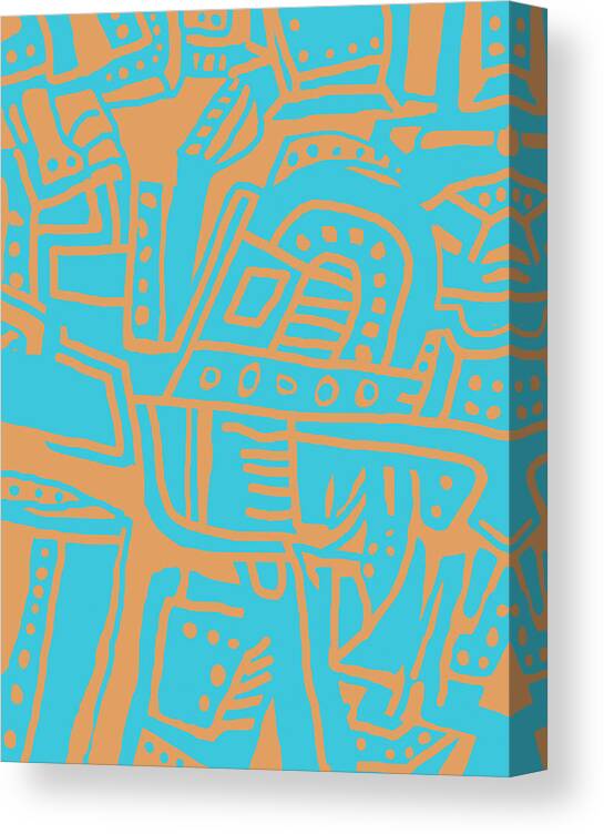Abstract Canvas Print featuring the drawing Abstract Pattern #5 by CSA Images