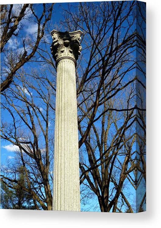 Old Corinthian Column Canvas Print featuring the photograph A Fluted Corinthian by Mike McBrayer