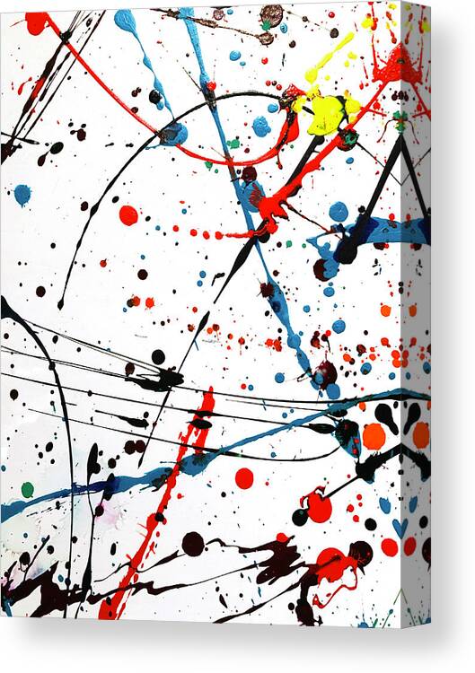 Abstract Canvas Print featuring the photograph Abstract Pollock Look by Marilyn Hunt