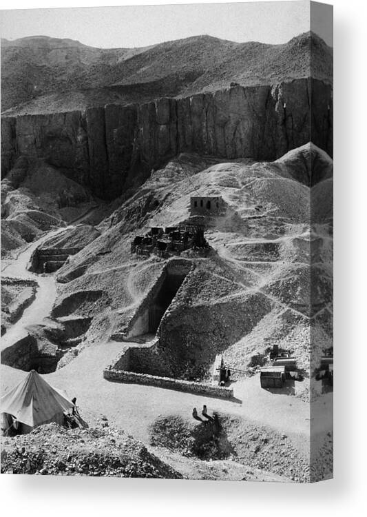 Adventure Canvas Print featuring the photograph Aerial Of Valley Of The Kings by Hulton Archive