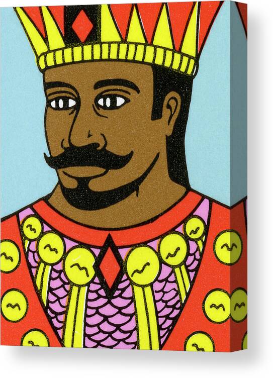 Adult Canvas Print featuring the drawing African King by CSA Images