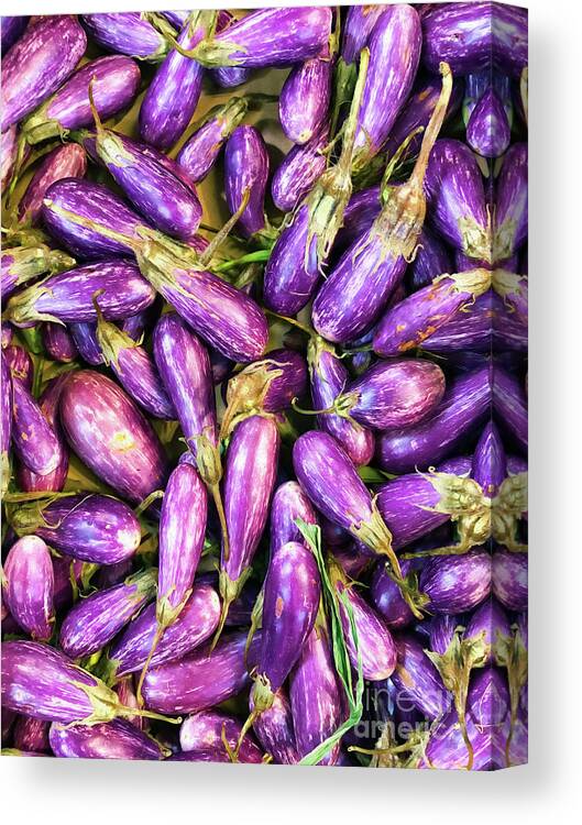 New York Canvas Print featuring the photograph An Abundance of Eggplant by Lenore Locken