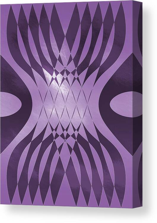 Purple Canvas Print featuring the digital art Angry Symmetry - Purple by Jason Fink