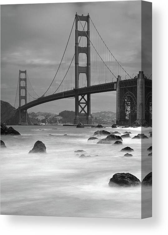Tranquility Canvas Print featuring the photograph Baker Beach Impressions by Sebastian Schlueter (sibbiblue)