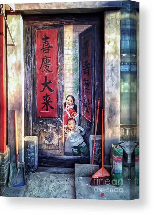 Beijing Canvas Print featuring the photograph Beijing Hutong wall art by Iryna Liveoak
