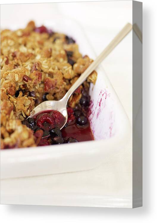 Temptation Canvas Print featuring the photograph Berry Crumble by James Baigrie