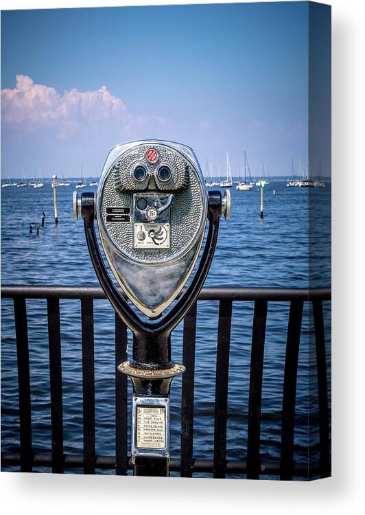 Keyport Canvas Print featuring the photograph Binocular Viewer by Steve Stanger