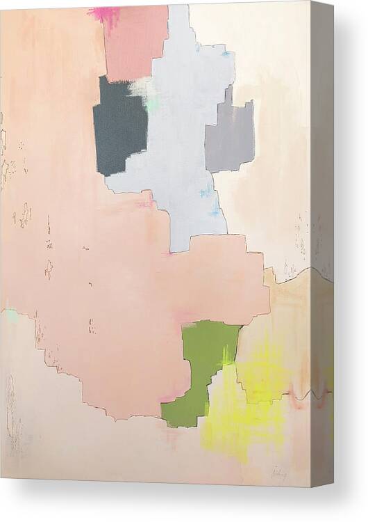 Abstract Canvas Print featuring the painting Brdr01 by Cortney Herron