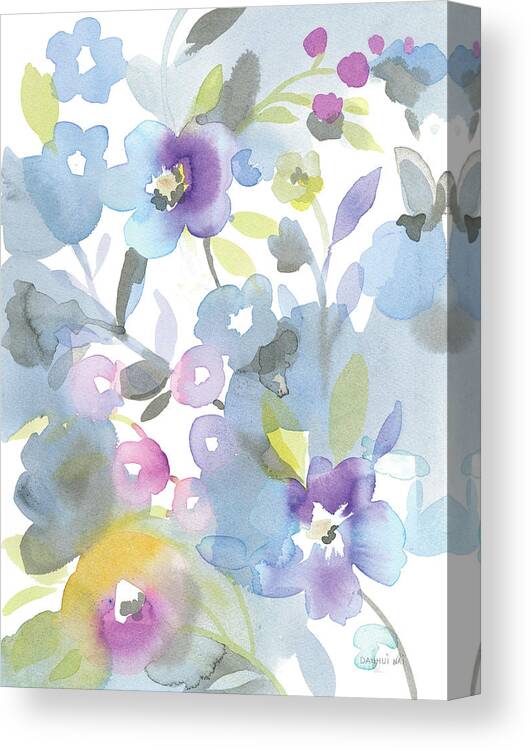 Abstract Canvas Print featuring the painting Bright Jewel Garden II by Danhui Nai