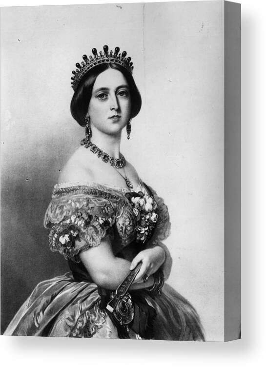 People Canvas Print featuring the digital art British Queen by Hulton Archive