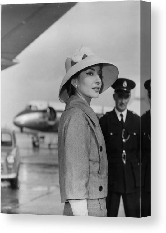 Singer Canvas Print featuring the photograph Callas At Heathrow by R. Powell
