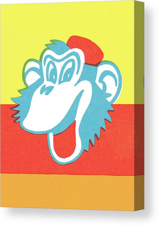 Animal Canvas Print featuring the drawing Circus monkey by CSA Images