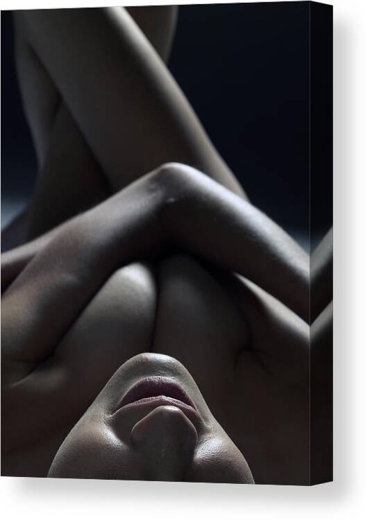 People Canvas Print featuring the photograph Close Up Of A Beautiful Nude Woman by Win-initiative/neleman