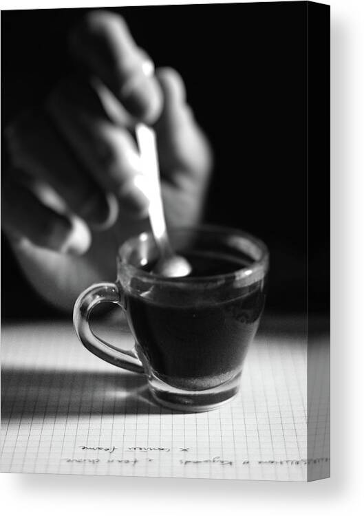 Shadow Canvas Print featuring the photograph Coffee Break by Pigrocchio