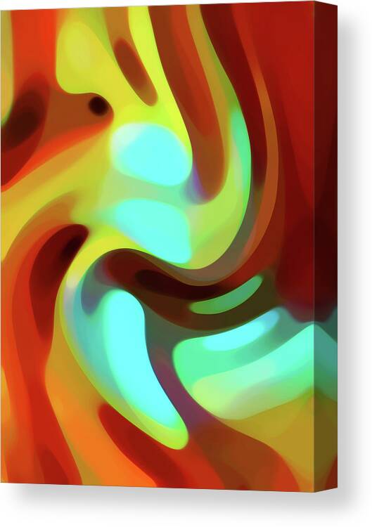 Abstract Canvas Print featuring the digital art Color Rythm by Amy Vangsgard