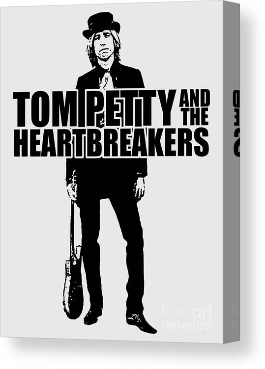 Tom Petty And The Heartbreakers Canvas Print featuring the digital art Cool Petty And Friends by Jamescovlars