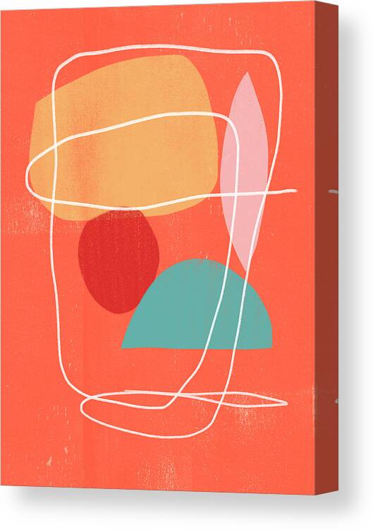 Modern Canvas Print featuring the mixed media Coral Modern Abstract 3- Art by Linda Woods by Linda Woods