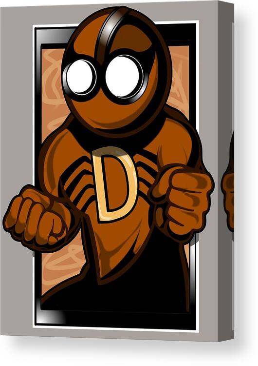 Brown Canvas Print featuring the digital art Daddy Long Legs by Demitrius Motion Bullock