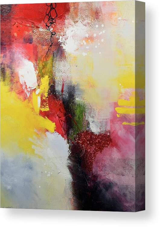 Abstract Canvas Print featuring the painting Dante's World by Vivian Mora