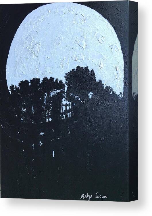 Moon Canvas Print featuring the painting December 21st by Medge Jaspan