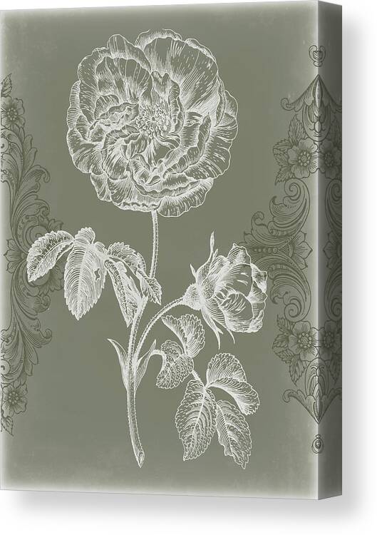 Botanical Canvas Print featuring the painting Floral Relief I by Jennifer Goldberger
