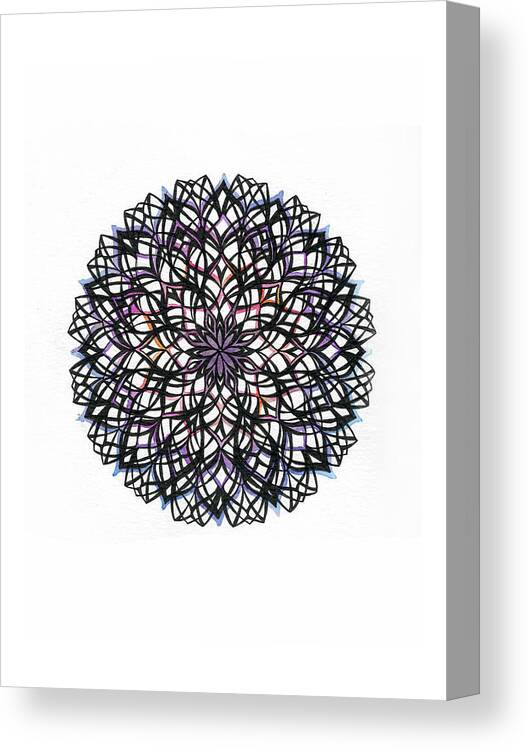Free Flow Web Mandala Canvas Print featuring the digital art Free Flow Web Mandala by Nicky Kumar