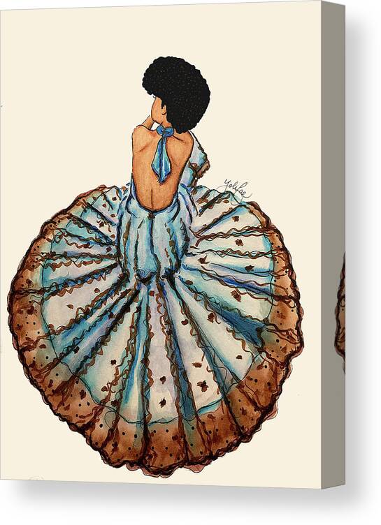 Spring Canvas Print featuring the mixed media Goddess by Yoli Fae